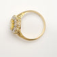 Art Deco Yellow Sapphire and Diamond Cluster Ring - Friar House