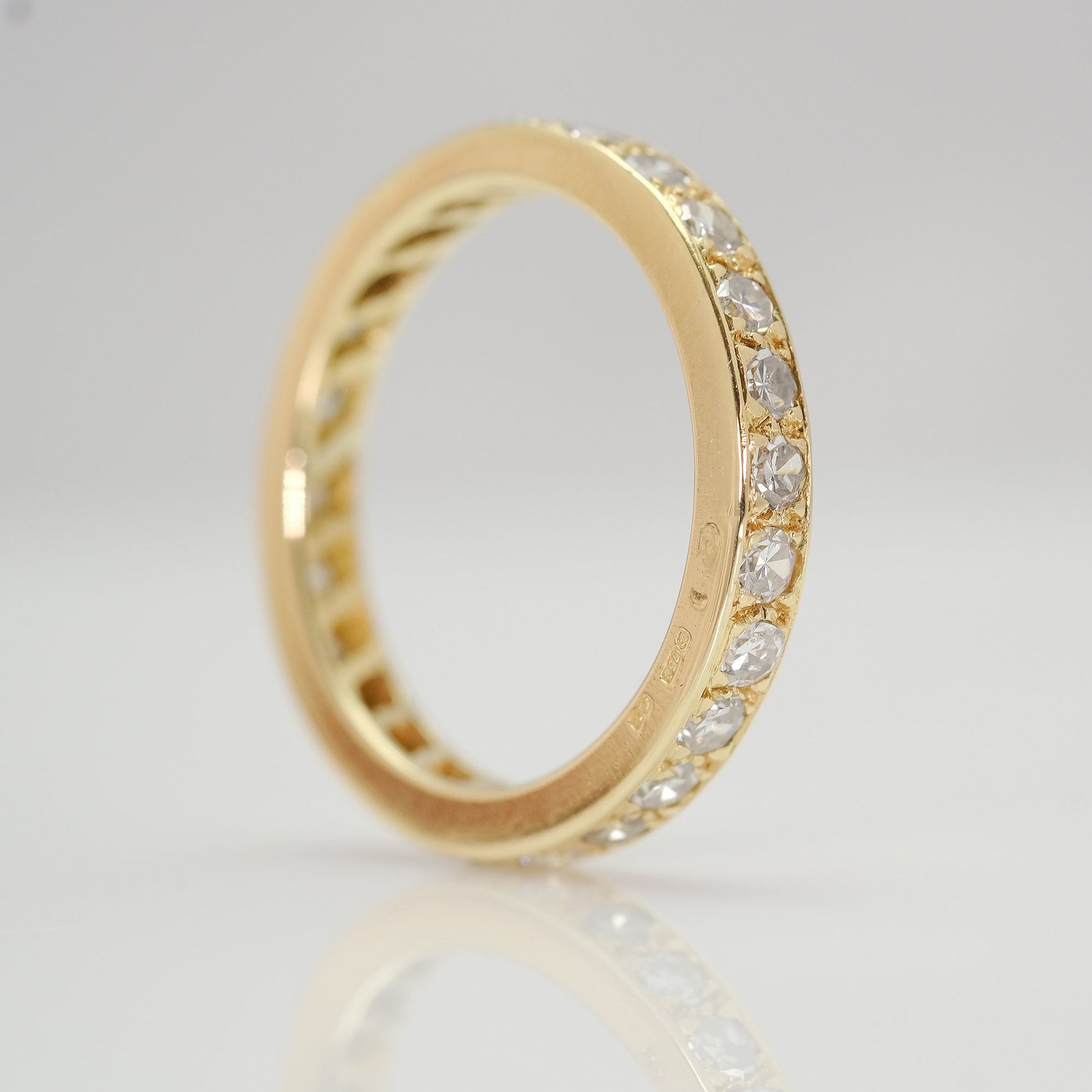 Contemporary 18 ct Yellow Gold Diamong Eternity Ring - Friar House