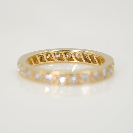 Contemporary 18 ct Yellow Gold Diamong Eternity Ring - Friar House