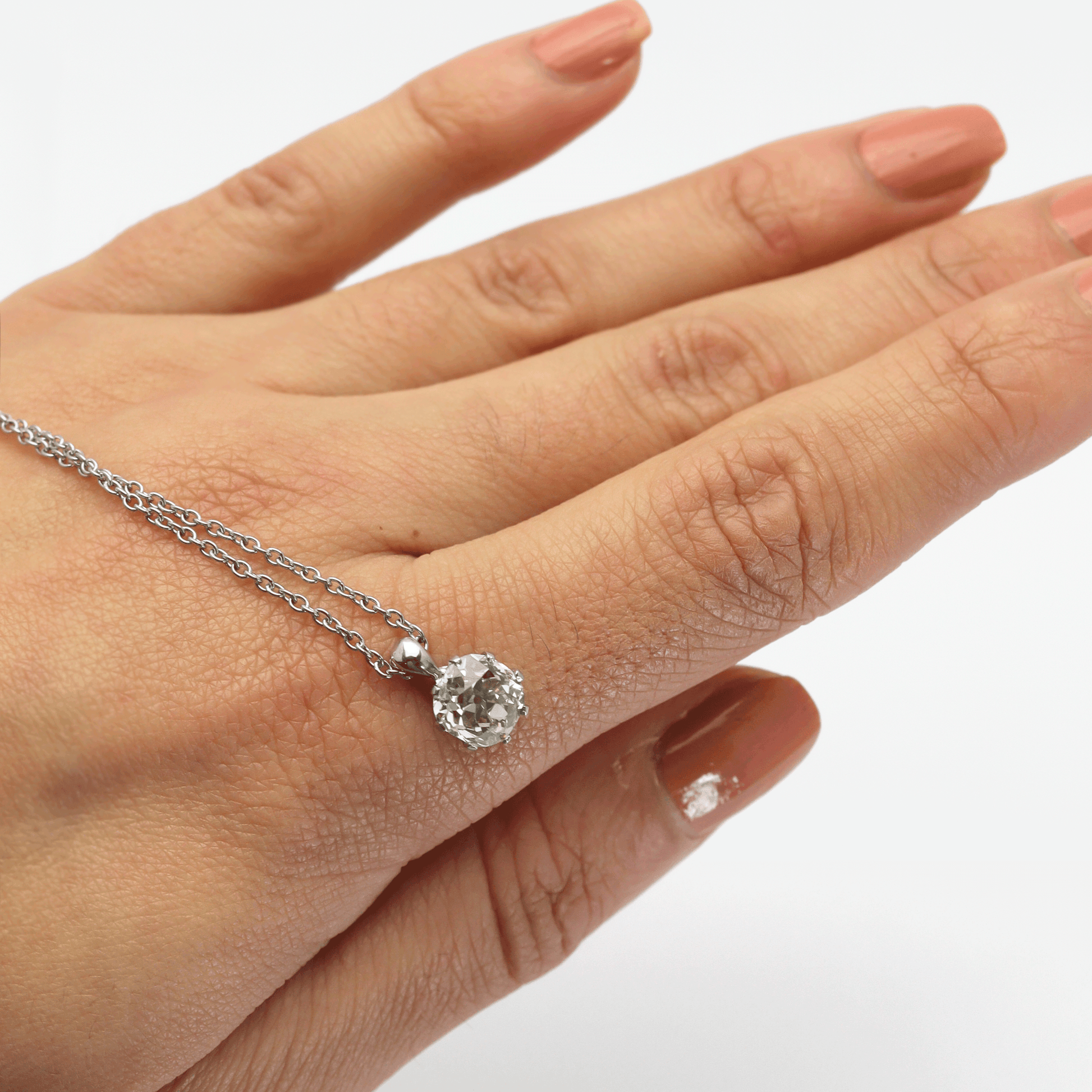 Platinum Diamond Drop Pendant - Friar House