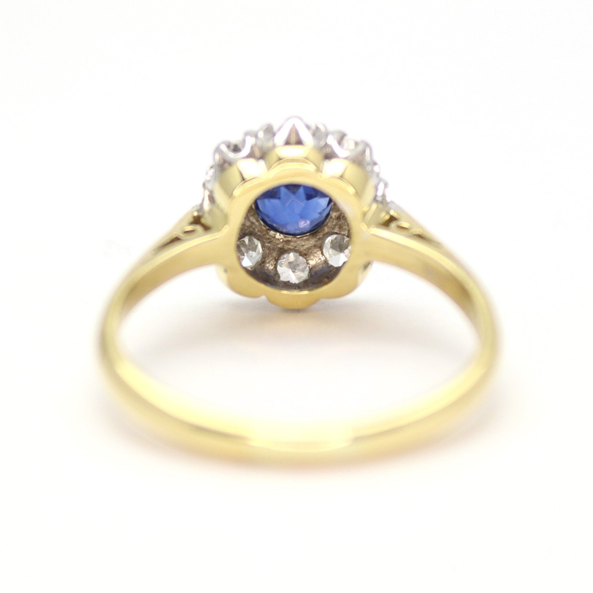 Sapphire and Diamond Cluster Ring - Friar House