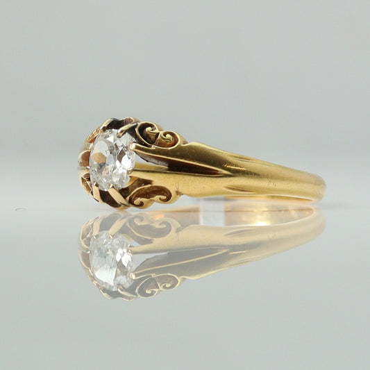 Victorian 18ct gold Belcher Diamond Ring - Friar House