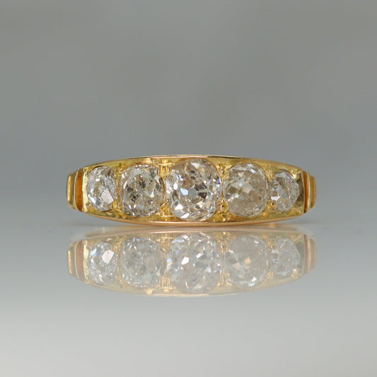 Victorian Circa 1879 Five Stone Diamond Ring - Friar House