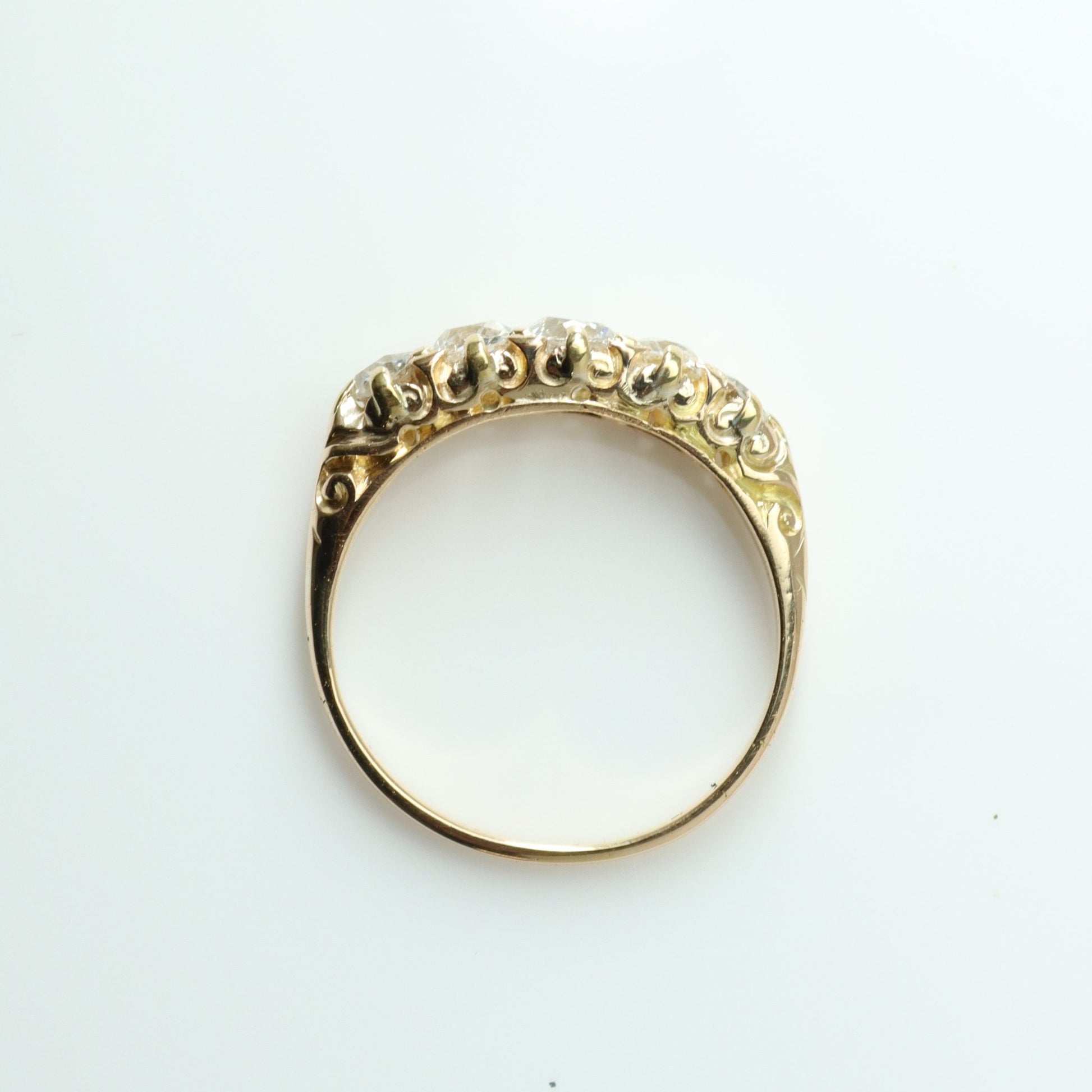 Victorian Yellow Gold Five Stone Diamond Ring - Friar House