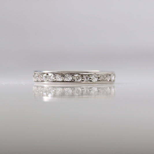 Vintage 18 Carat White Gold Diamond Eternity Ring - Friar House