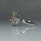 Vintage 18ct White Gold Imperial Topaz and 1.50 Carat Diamond Cluster Ring - Friar House