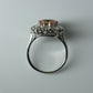 Vintage 18ct White Gold Imperial Topaz and 1.50 Carat Diamond Cluster Ring - Friar House
