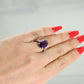 Vintage Amethyst and Diamond White Gold Ring - Friar House