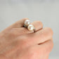 Vintage Cultured Pearl Cross Over Ring. - Friar House