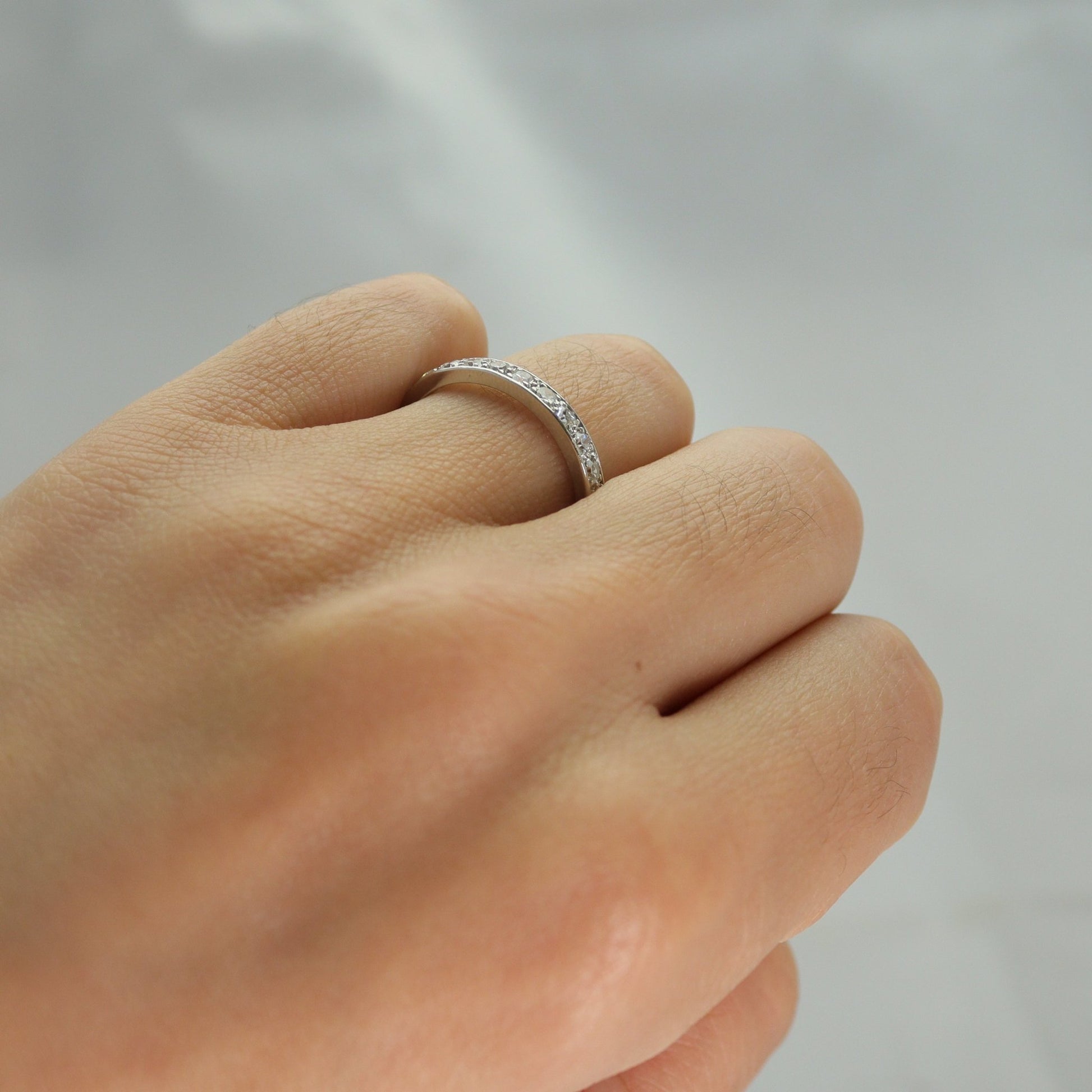 Vintage Platinum Diamond Full Set Eternity Ring. Circa 1940. - Friar House