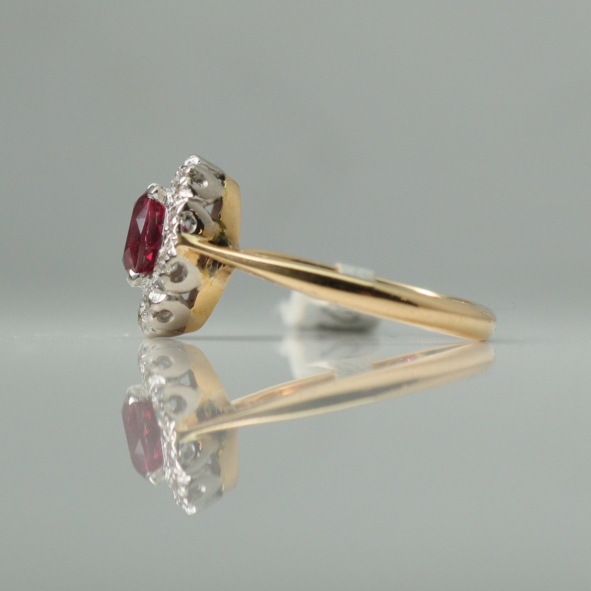 Vintage Ruby and Diamond Cluster Ring - Friar House
